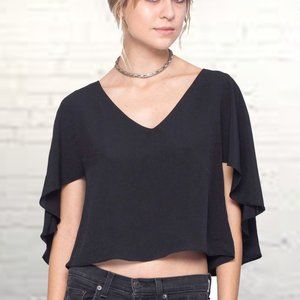 BLACK SWAN Cape Crop Top